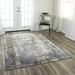 Gray 118 x 94 x 0.27 in Area Rug - Bungalow Rose Jonason Abstract Gold/Charcoal Area Rug Polyester | 118 H x 94 W x 0.27 D in | Wayfair