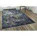 White 66 x 47 x 0.27 in Area Rug - Bungalow Rose Jonason Abstract Gray/Black Area Rug Polyester | 66 H x 47 W x 0.27 D in | Wayfair