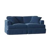 Wayfair Custom Upholstery™ Lucia 68" Recessed Arm Slipcovered Loveseat Cotton | 29 H x 68 W x 41 D in E76134062DF74B6F8880D9DA64453711