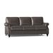 Bradington-Young West 82" Genuine Leather Rolled Arm Sofa Genuine Leather in Gray | 36 H x 82 W x 38 D in | Wayfair 759-95-906700-81-TU-CO-#9BN