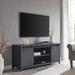 Gracie Oaks Shona TV Stand for TVs up to 65" Wood in Gray | 24 H in | Wayfair 9DFC3AF399E44845BCC1C54DC4AA818B