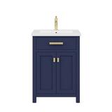 Ebern Designs Ellany 24" Bath Vanity Single Faucet Ceramic in Blue | 34 H x 24 W x 18.3 D in | Wayfair 952950735E804BD0862EE4C84D3C9928