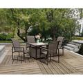 Latitude Run® Square 4 - Person 32.25" Long Outdoor Dining Set Metal in Gray | 27.25 H x 32.25 W x 32.25 D in | Wayfair