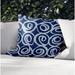 Red Barrel Studio® Gerdien Roses Outdoor Square Pillow Cover & Insert Eco-Fill/Polyester in Blue/Navy | 16 H x 16 W x 4 D in | Wayfair