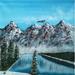 Loon Peak® Snowy Peaks by Amy Valiante - Painting Print Canvas in White | 36 H x 36 W x 0.15 D in | Wayfair 5BDF000CF1CE406C969E82F8F1E352DA