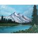 Loon Peak® Mountain Stream by Amy Valiante - Painting Print Canvas/Metal in Blue/Green/White | 9 H x 12 W x 1.5 D in | Wayfair