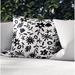 Red Barrel Studio® Gerdina Outdoor Square Pillow Cover & Insert Eco-Fill/Polyester in White/Black | 18 H x 18 W x 4 D in | Wayfair