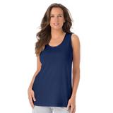 Plus Size Women's Knit Sleep Tank by Dreams & Co. in Evening Blue (Size M)