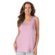 Plus Size Women's Knit Sleep Tank by Dreams & Co. in Pink (Size M)