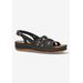 Wide Width Women's Kehlani Sandals by Easy Street in Black (Size 9 1/2 W)