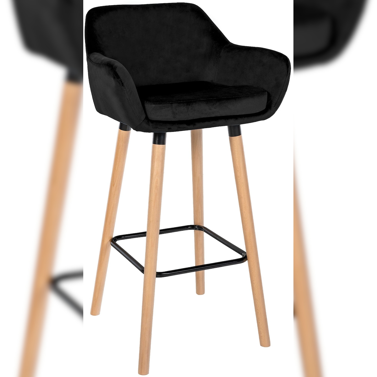 CLP Barhocker Grant Samt schwarz Image