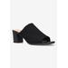Women's Carmella Mules by Easy Street in Black Stretch Fabric (Size 9 M)