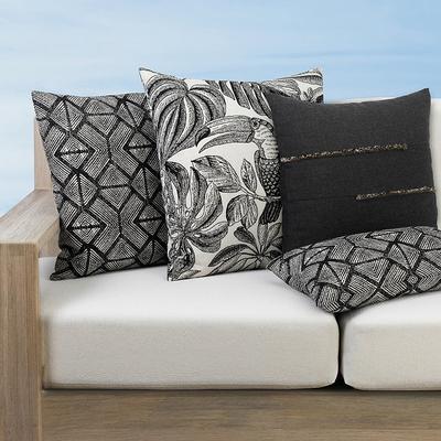 Rio Indoor/Outdoor Pillow Collection by Elaine Smith - Bakuba, 12" x 20" Lumbar Bakuba - Frontgate