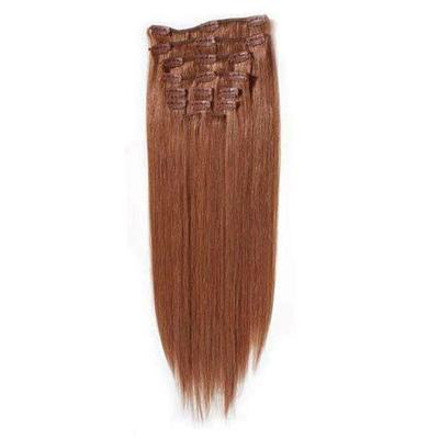 Fashiongirl Clip-in Extensions #60 Platinblond - 65 cm #33 Rot 50 Braun Image