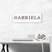 ARTCANVAS GABRIELA Girls Name - Wrapped Canvas Panoramic Textual Art Print Canvas, Wood in White | 12 H x 36 W x 1.5 D in | Wayfair