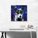 ARTCANVAS Basenji Dog Breed Blue - Wrapped Canvas Painting Print Canvas, Wood in Black/Blue/White | 18 H x 18 W x 1.5 D in | Wayfair