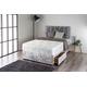 Home Furnishings UK Crushed Velvet Divan Bed Set with a Memory Sprung Mattress and Matching Buttoned Headboard (No Drawers) (6FT Super King Size, Charcoal)