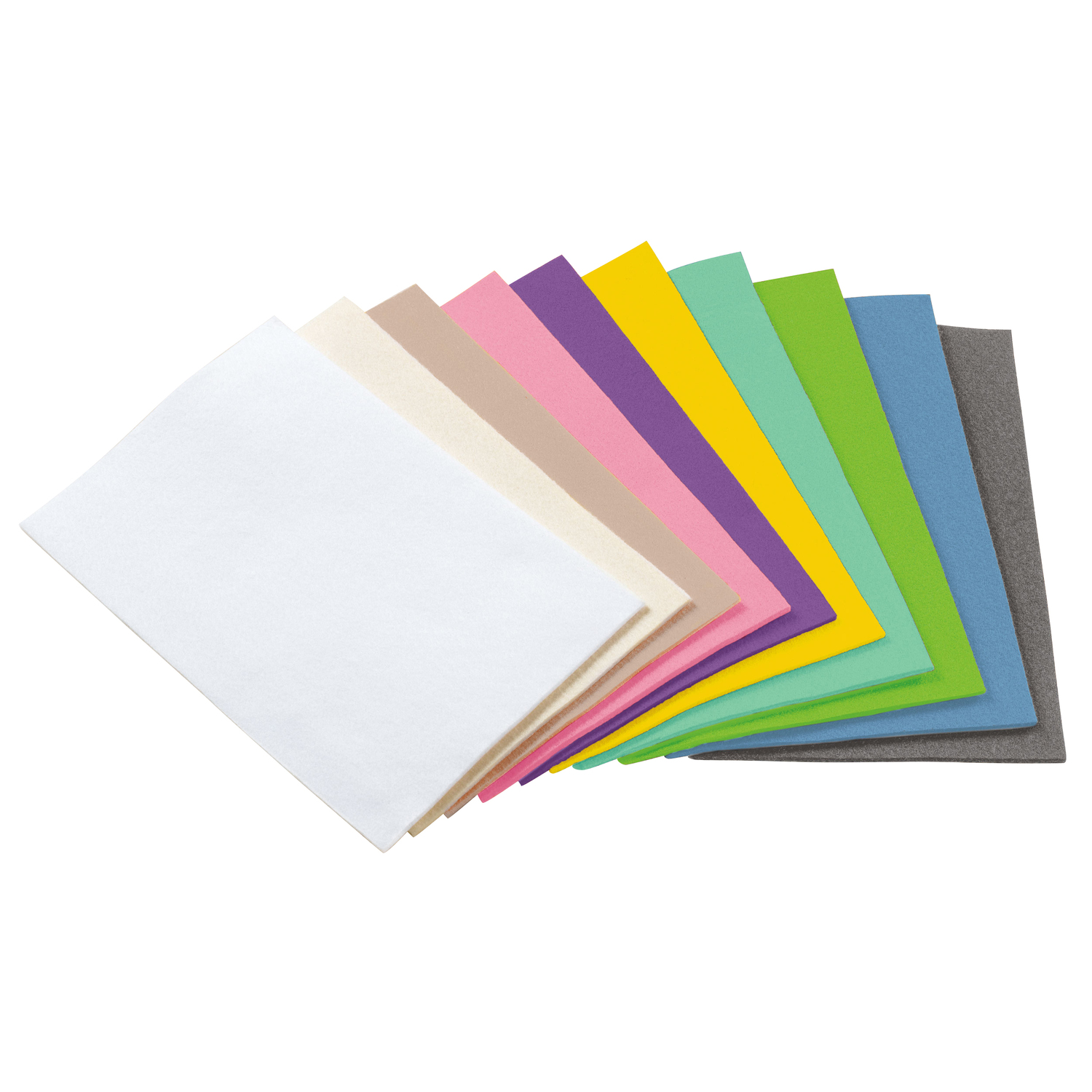 Textilfilz-Paket Kreativ, Stärke 4 mm, 20 x 30 cm, pastellige Farben