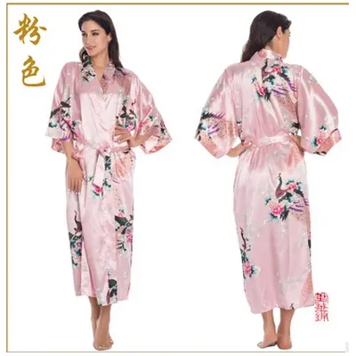 RB015 – Robe longue en Satin pour mariée vêtements de nuit pyjama en soie décontracté peignoir de