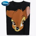 T-Shirt Vintage sans manches Disney avec épaulettes imprimé de dessin animé de cerf de Bambi