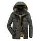 Manteau à capuche pour homme veste d'hiver épaisse et chaude Parka coupe-vent style militaire