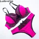 Ludevelopp-Ensemble de sous-vêtements en dentelle pour femmes soutien-gorge push-up sexy ensembles