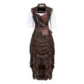 Steampunk – robe Corset pour femmes chemise Pirate gothique Lingerie haut Burlesque jupe