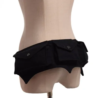 Sac banane noir Steampunk accessoire de costume burlesque sexy