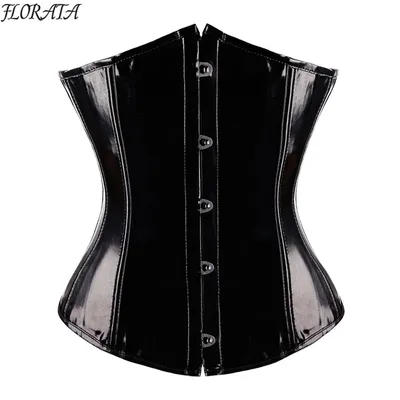 Corset sous le buste en PVC pour dames lingerie amincissante corsets sexy bustiers à la mode