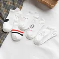 Chaussettes Courtes en Coton pour Femme et Fille 35 Couleurs Dessin Animé Chats Amusants