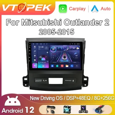 Vtopek-Lecteur multimédia de voiture Android 11.0 autoradio 9 " 2Din Mitsubishi Outlander XL 2
