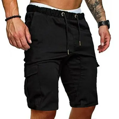Shorts de travail Cargo pour hommes élégants Style militaire droits poches élastiques pantalons