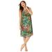 Plus Size Women's Promenade A-Line Dress by Catherines in Tropical Green (Size 5X)