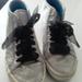 Adidas Shoes | Adidas Womens Silver High Back Sneakers Size 7 1/2 | Color: Gray/Silver | Size: 7.5