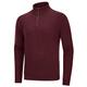 TACVASEN Mens Jumper Quarter Zip Sweater Long Sleeve Sweater Work Sweater Zip Neck Jumper Collar Sweatshirt Mock Neck Sweater Leisure Jumper Knit Golf Pullover Zipped Jumper Rollneck Sweater Wine Red