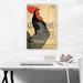 ARTCANVAS Coccorico 1896 by Theophile Steinlen - Wrapped Canvas Painting Print Canvas, Wood in Black/Red | 26 H x 18 W x 1.5 D in | Wayfair