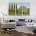 ARTCANVAS Meadowland 1910 by Henri Rousseau - 3 Piece Wrapped Canvas Painting Print Set Metal in Blue/Green | 40 H x 60 W x 1.5 D in | Wayfair