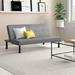 Ebern Designs Genina Twin 39" Wide Linen Convertible Sofa Linen in Brown | 14.5 H x 64 W x 39 D in | Wayfair BB907E4CB9234B47A2144835D4D16A61