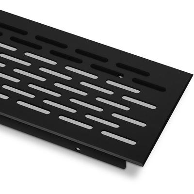 Lüftungsgitter Lochung oval / schwarz eloxiert L: 250 mm schwarz eloxiert Image