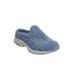 Wide Width Women's The Traveltime Slip On Mule by Easy Spirit in Light Blue (Size 12 W)