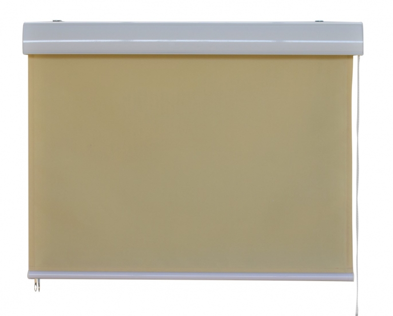 Rollo Sichtschutzrollo Kassettenrollo Rollo mit Kassette Fenster-Rollo Outdoorrollo Sonnenschutz Verdunklungsrollo Seitenmarkise 120x230 cm Jet-Line Image
