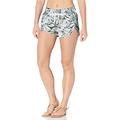 Seafolly Women's Printed Short Length Boardshort with Elastic Waist Swimwear Cover-Up, Copacabana Vine, Medium