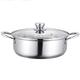 Saute Pans，Stainless Steel Shallow Casserole Pan with Lid - 26cm / 5.2L