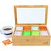 Kozy Kitchen Bamboo Tea Box Bamboo | 3.8 H x 12.4 W x 7.5 D in | Wayfair BTB-1274