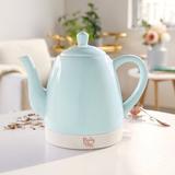 Pinky Up Noelle 1.5 qt. Ceramic Electric Tea Kettle Ceramic in Green | 10.21 H x 5.7 W x 10 D in | Wayfair 8312