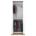 Latitude Run® Crissey Closet System Reach-In Sets Manufactured Wood in Brown/White | 93 H x 25.5 W x 14 D in | Wayfair