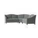 Blue Reclining Sectional - Poshbin Carolina 111" Wide Symmetrical Corner Sectional | 41 H x 111 W x 39 D in | Wayfair 1017-MARBLU-WAL-SIL