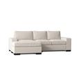 Black Reclining Sectional - Poshbin Dale 121" Wide Sofa & Chaise Polyester | 36 H x 121 W x 82 D in | Wayfair 1040-LOLMAG-BLK-LHF