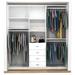 Latitude Run® Crissey Closet System Manufactured Wood in Brown/White | 93 H x 87 W x 14 D in | Wayfair 8C6B307D879949718F8F3262A16988D0