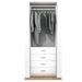 Latitude Run® Crissey 25.5" W Closet System Reach-In Sets Manufactured Wood in Brown/White | 93 H x 25.5 W x 14 D in | Wayfair